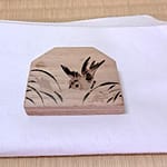 鳴子に稲穂とすずめの絵